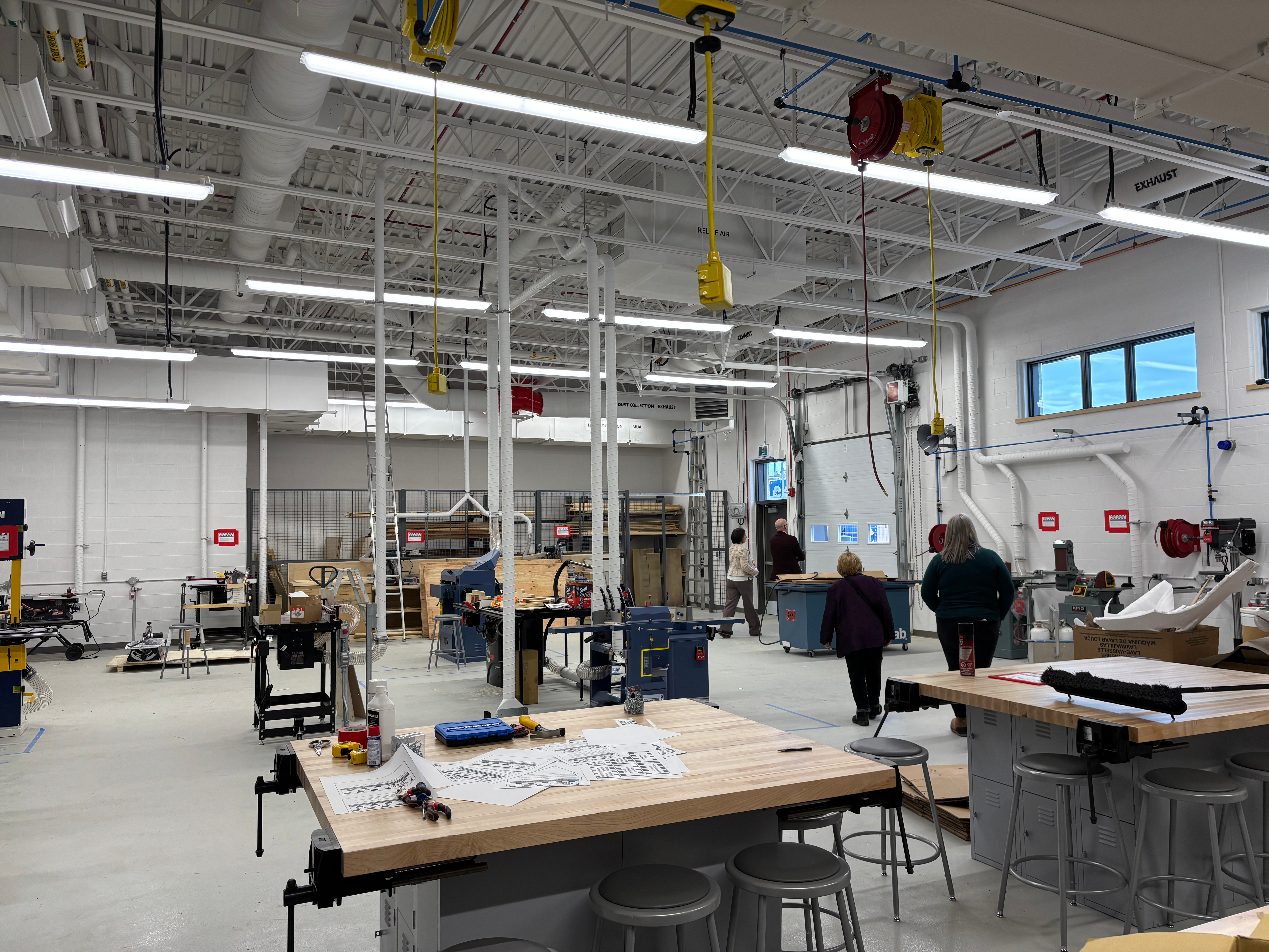 La nouvelle salle de classe spécialisée en art industriel.